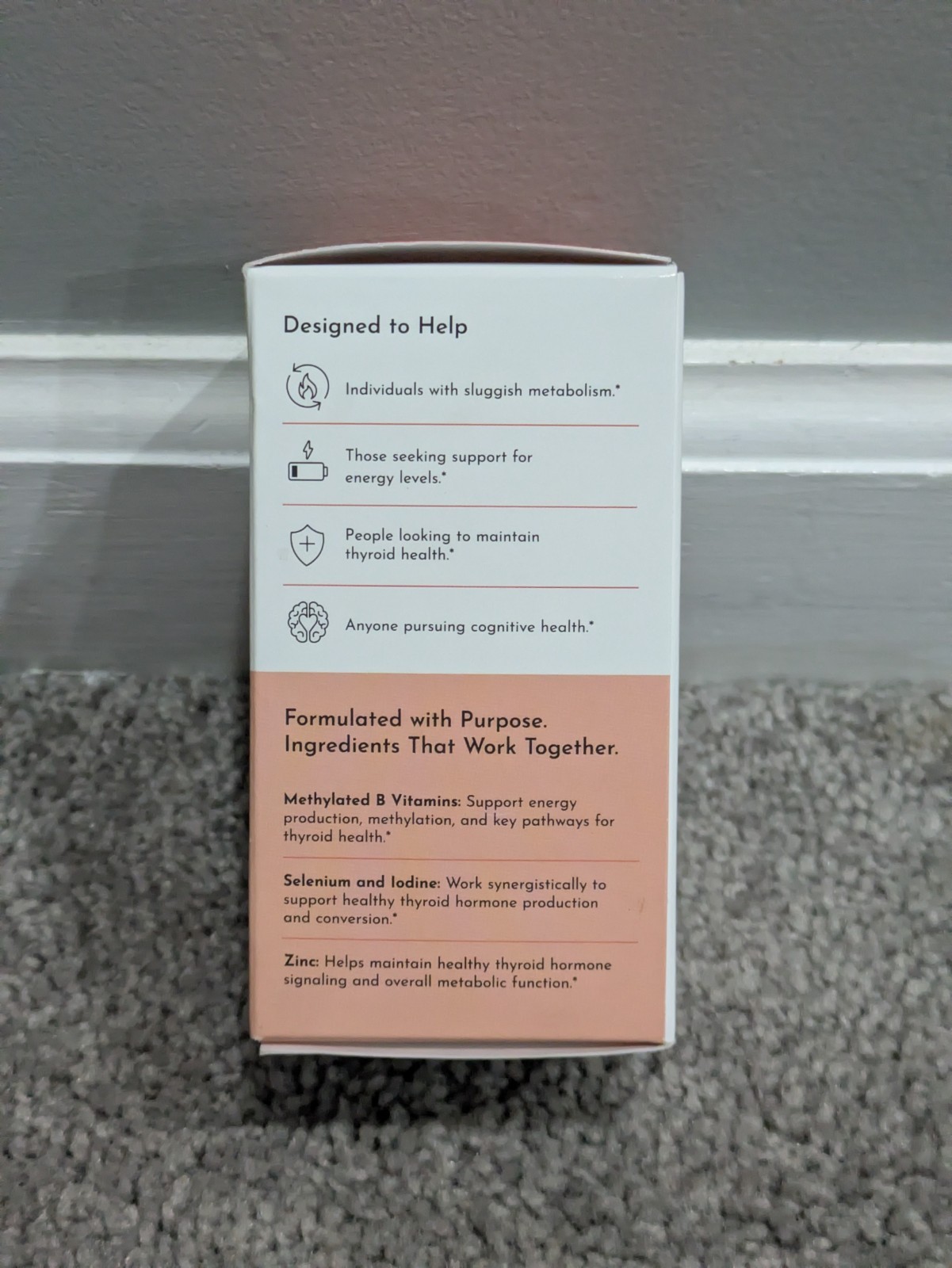 Just Ingredients Thyroid Support Supplement 60 Capsules 30 Day Supply Exp 01/28