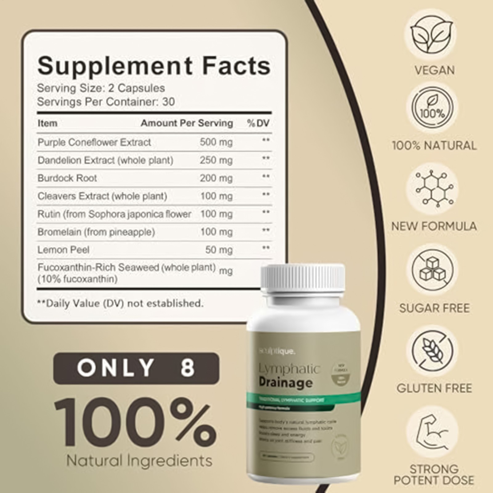 New Maximum Drainage Natural Ct,Sculptique complex 60 Potency Lymphatic Capsules