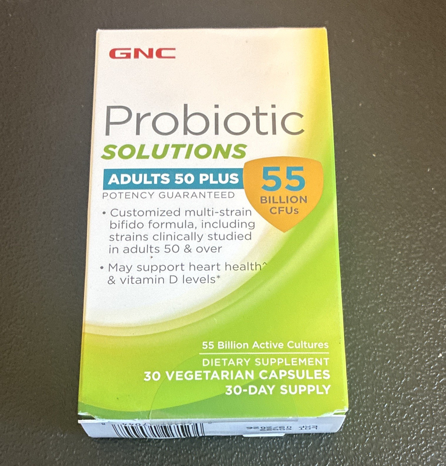 GNC Probiotic Solutions Adults 50+ 55 Billion CFUs Veg Caps 30 ct exp 08/26