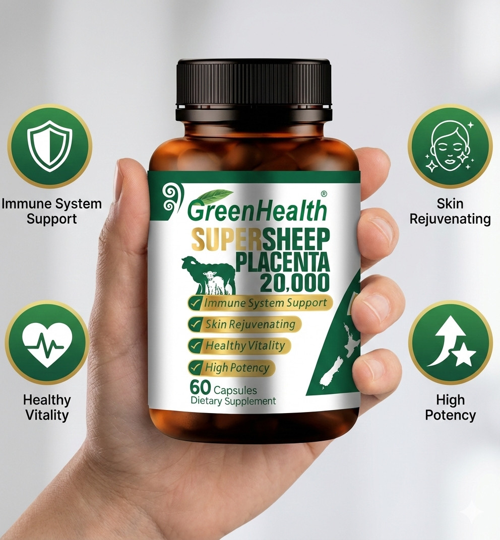 New Zealand Sheep Placenta 20000mg 60 Capsules