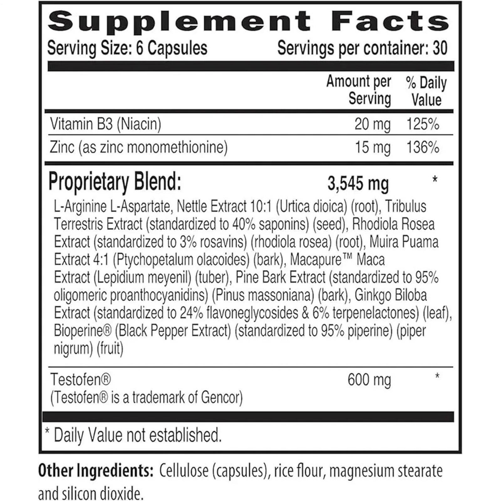 Endurance, Men’s Testosterone Booster – Stamina, & Strength Booster 180 Capsule
