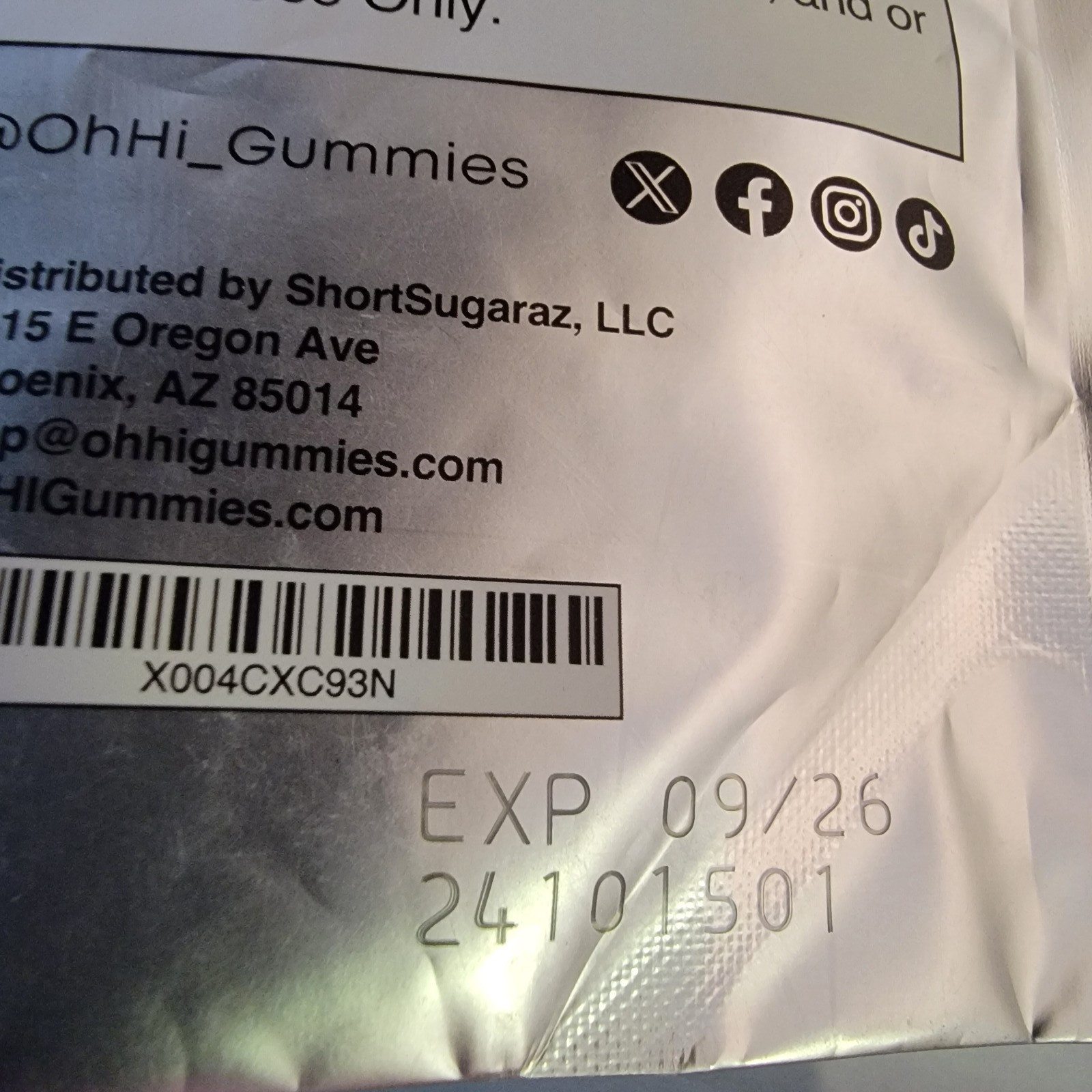 OH!Hi Shilajit Extract w/ Manuka Honey Extra Strength Gummies 60ct Vegan