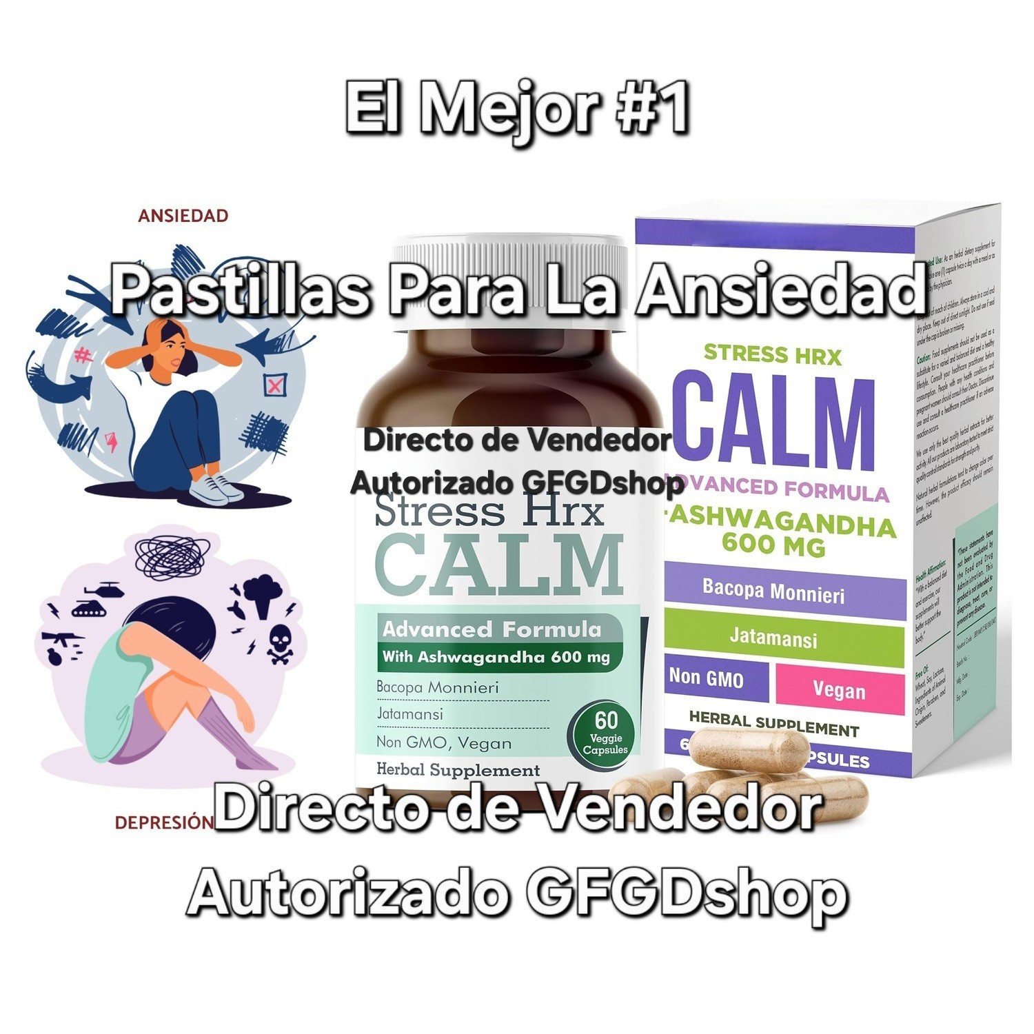 Pastillas Para La Ansiedad Calmante Para Los Nervios Adaptógenos Antiestrés