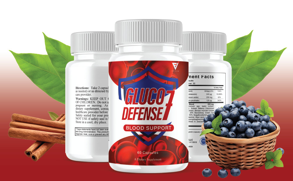 (2 Pack) Gluco Defense 7 Capsules, GlucoDefense7 Daily Formula (120 Capsules)