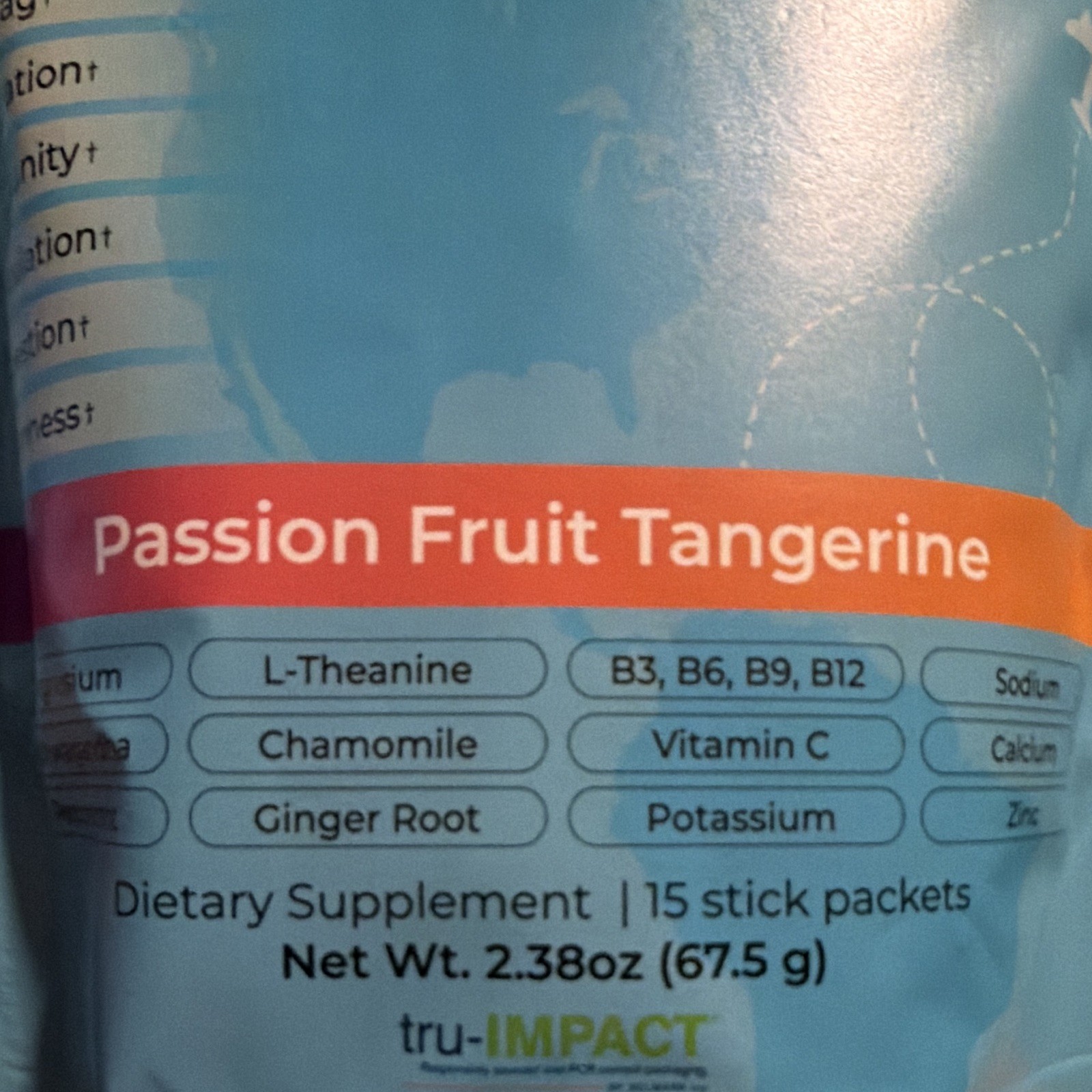 FlyWell Electrolytes Powder Passion Fruit Tangerine 15 Sticks Keto Gluten Free