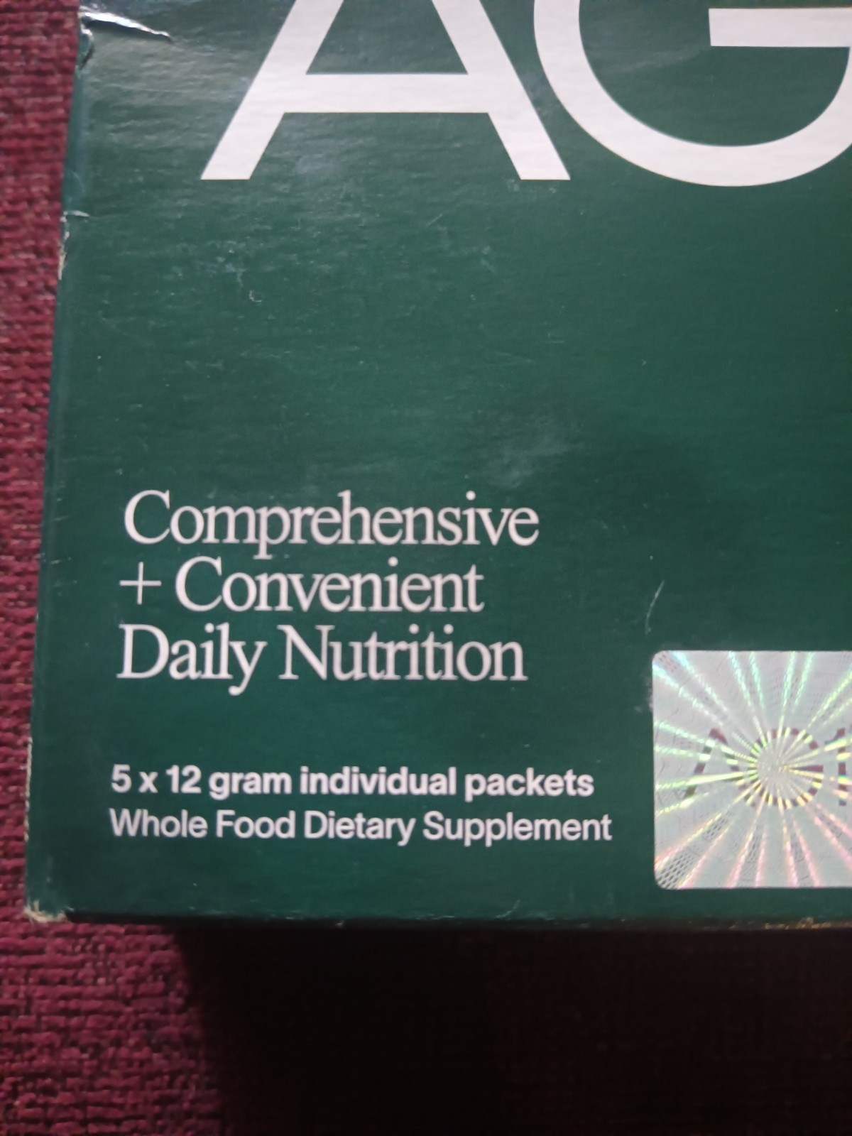 AG1 Athletic Greens-5 Sngl Serv Powder Supplement Travel Packets 0.42oz◾Exp 1/25