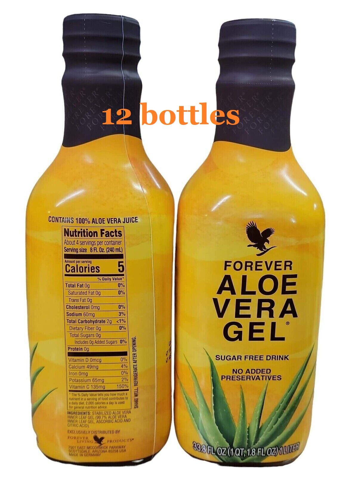 12 packs x (1L) Forever Living Aloe Vera Gel ($15.85 each)