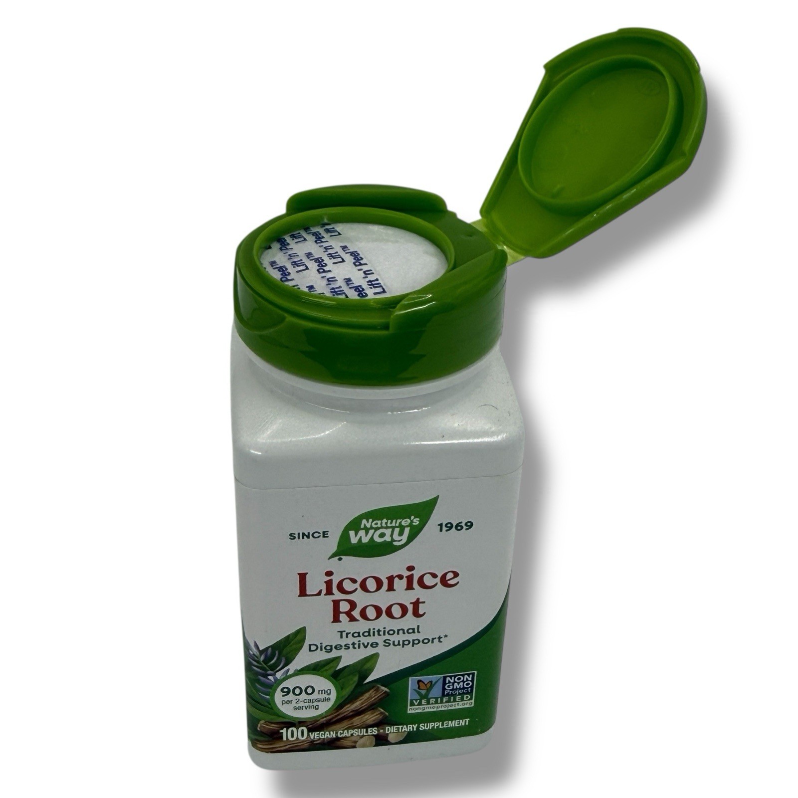 Natures Way Licorice Root Supplement 900mg per Serving Herbal Capsules EXP 03/30