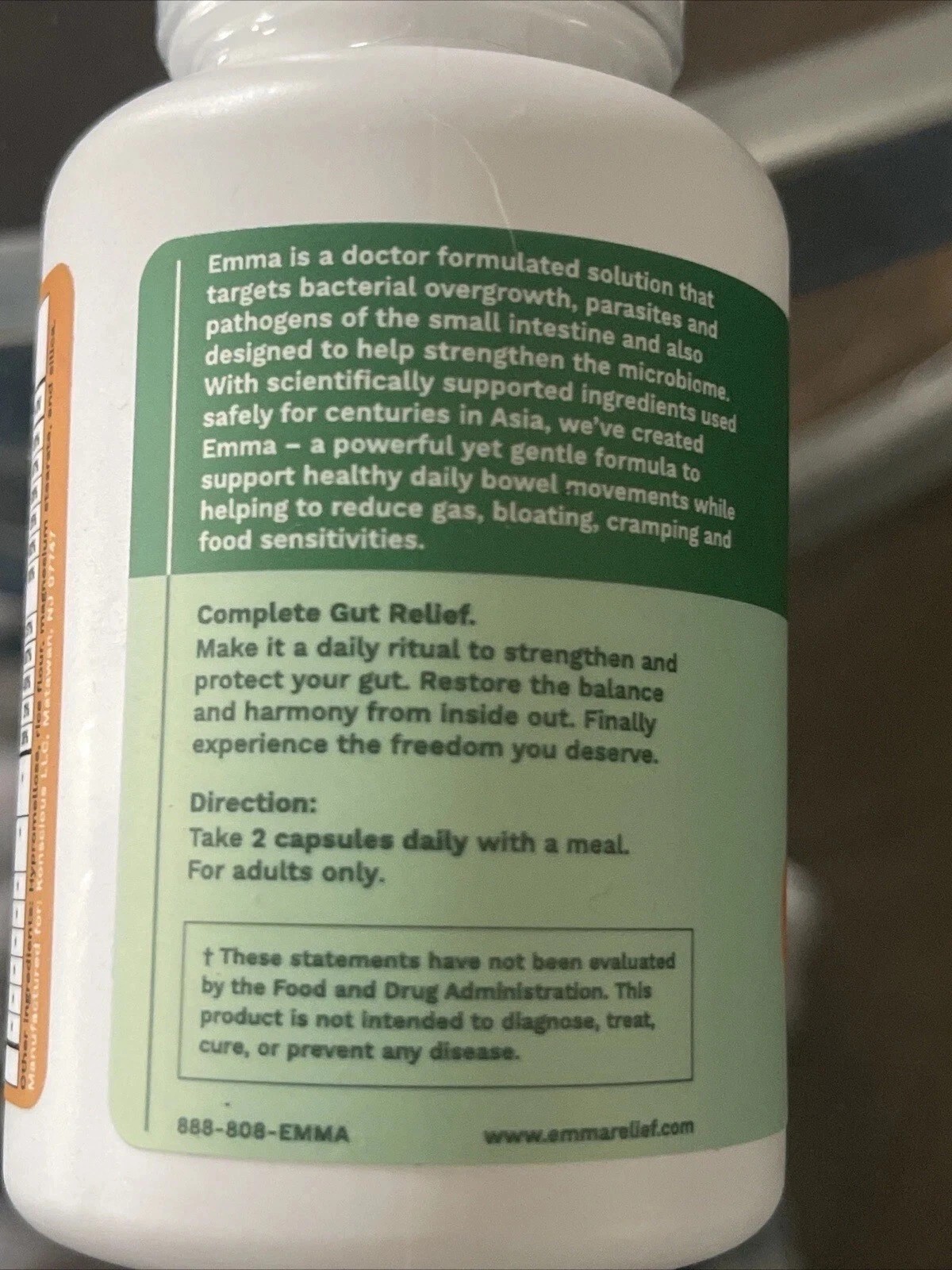 3 Pack Emma Gut Health Supplement 180 Capsules for Bloating Relief & Leaky Gut**