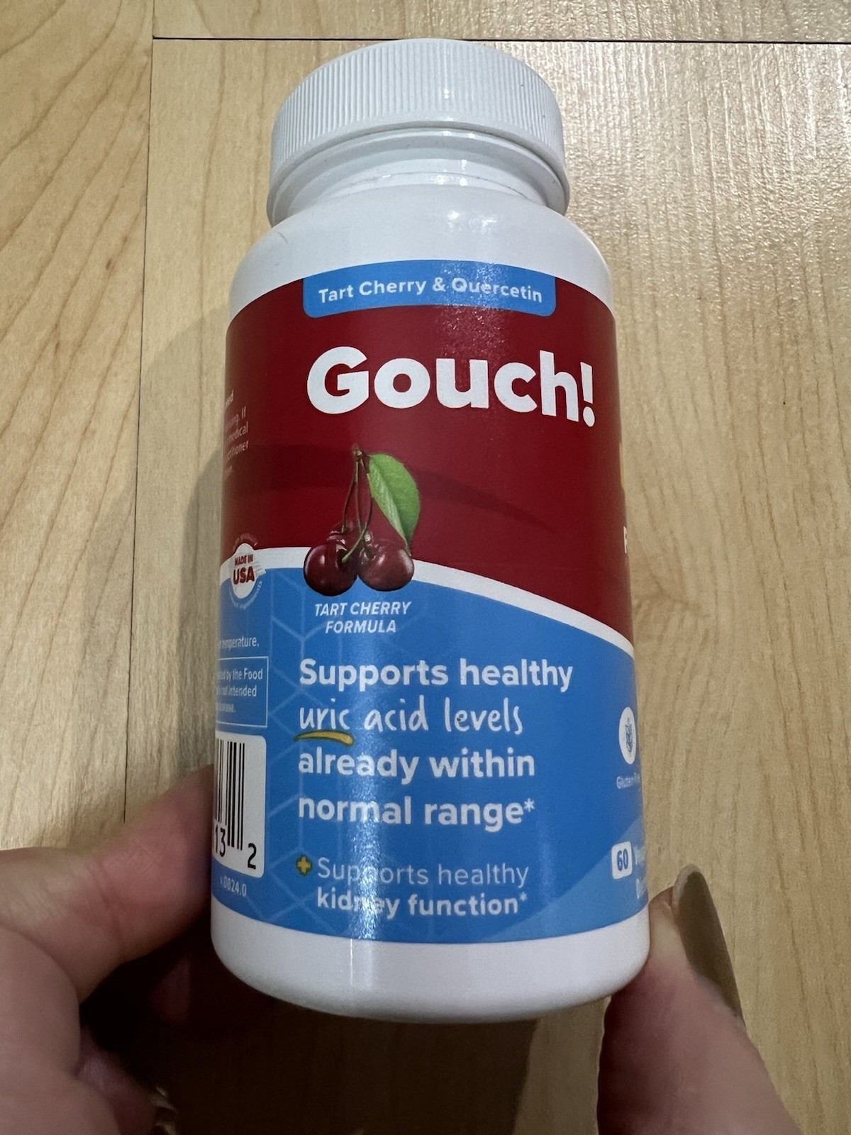 Redd Remedies Tart Cherry & Quercetin 60 Capsules Uric Acid Kidney Support Gout