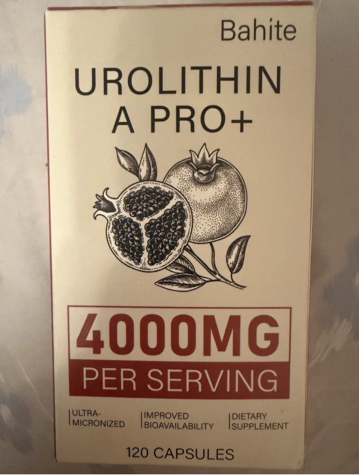 Bahite Urolithin A Pro+ 4000mg Dietary Supplement Capsules 120 Count