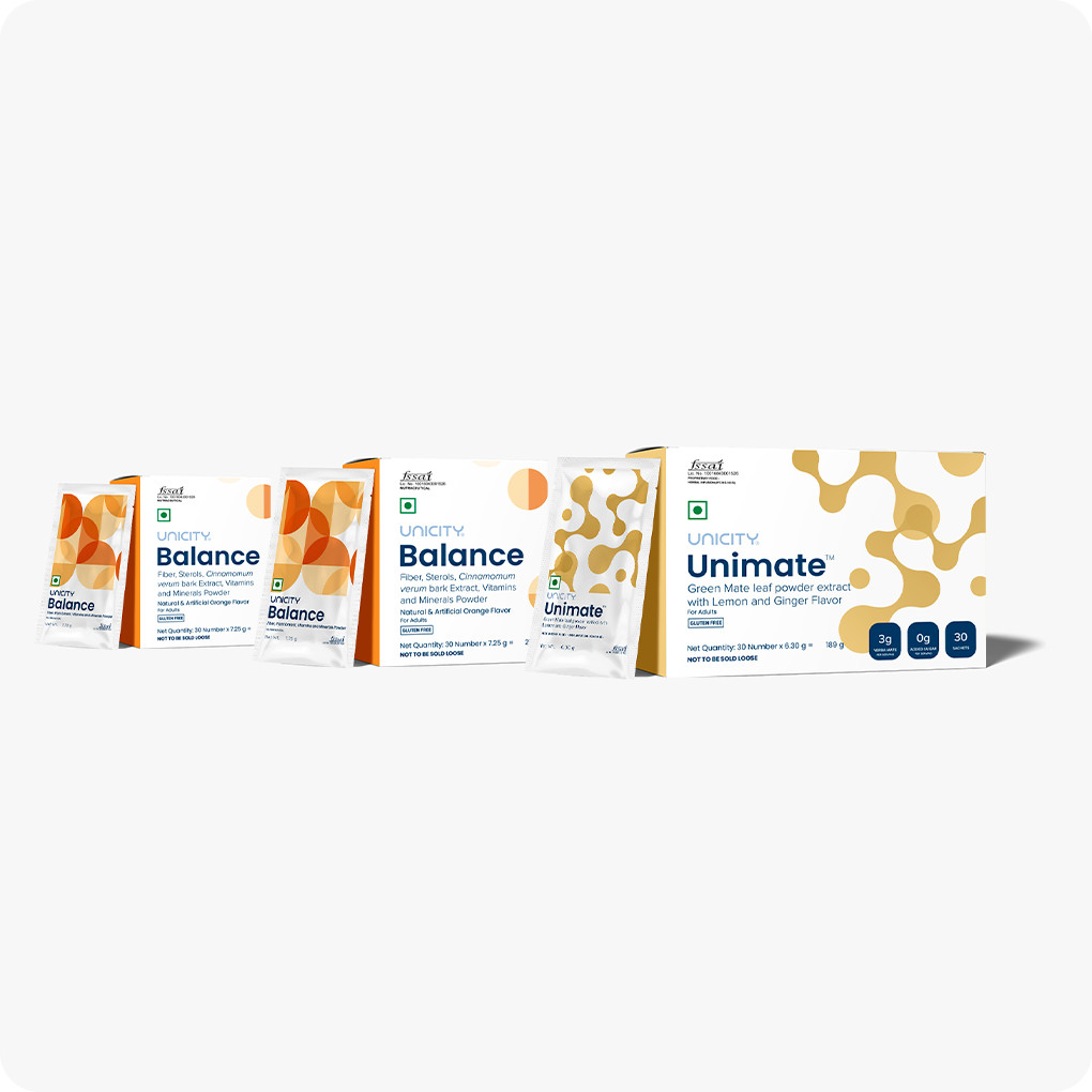 Unicity Feel Great Pack – Balance 60 Fibre Sticks + Unimate Lemon 30 Sachets