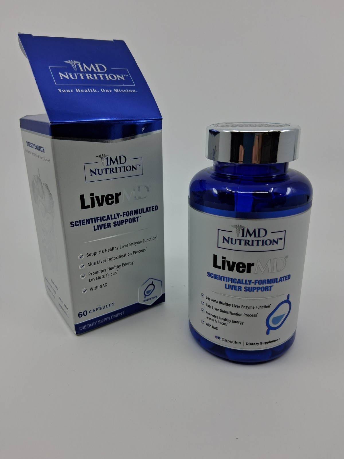 1MD LiverMD Liver Health Formula – 60 capsules NEW in Box Exp: 10/2026