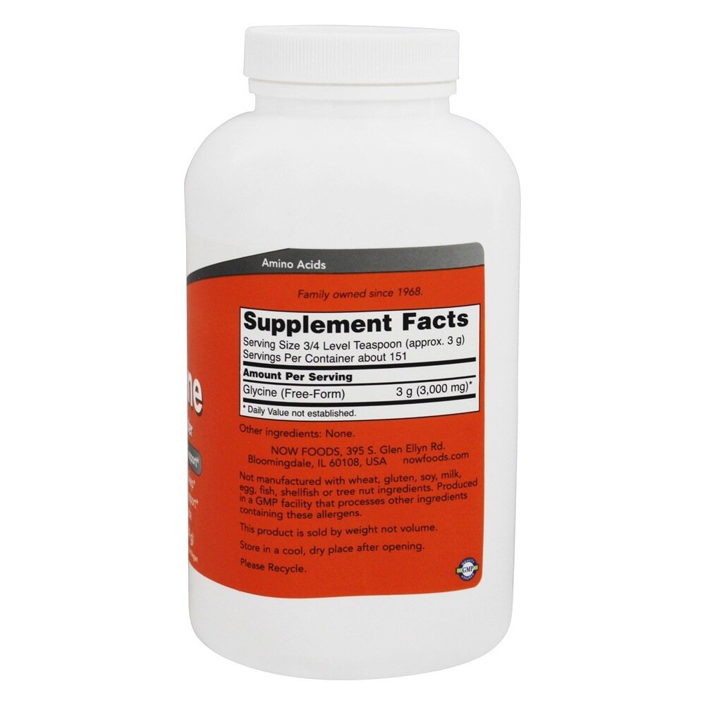 NOW Foods Glycine Powder, 1 Pound