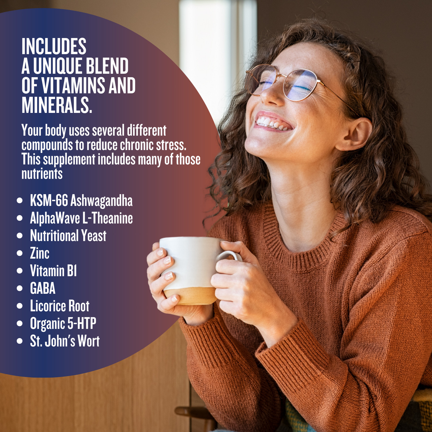 Grow Vitamin Super Adrenal Stress & Cortisol Support Formula 90 Capsules