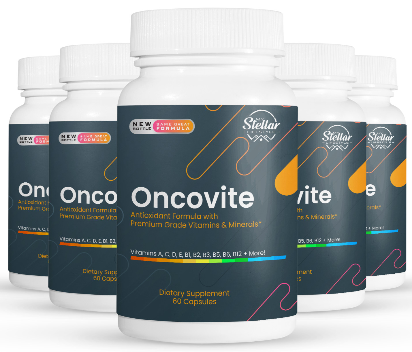 5 Pack Oncovite, antioxidant formula with vitamins & minerals-60 Capsules x5