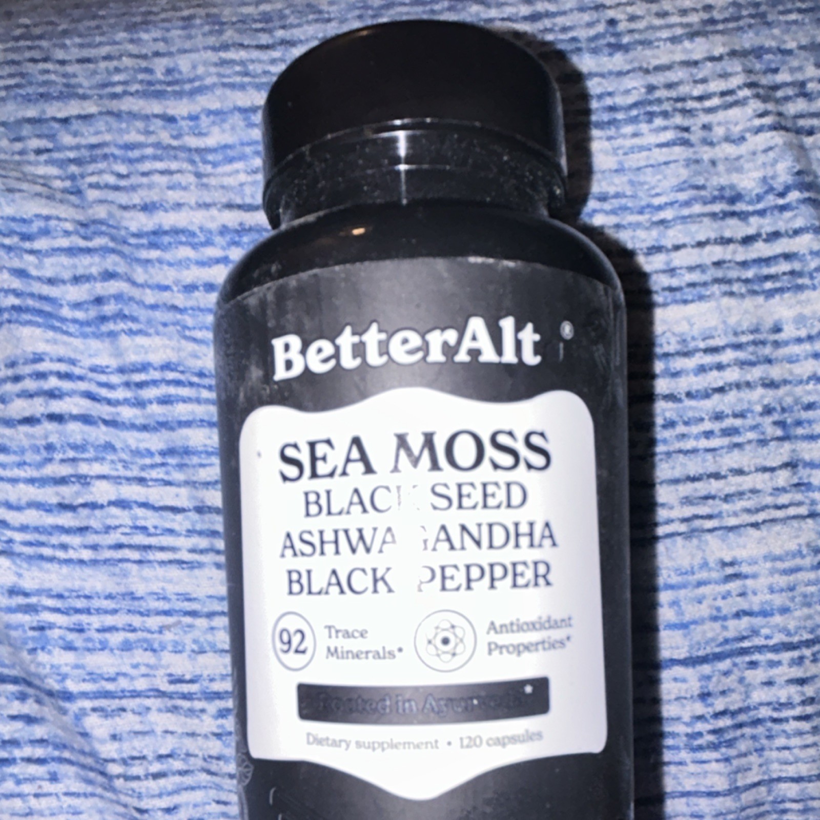 BetterAlt Sea Moss Black Seed Ashwagandha Black Pepper Vitamin C Capsules 120