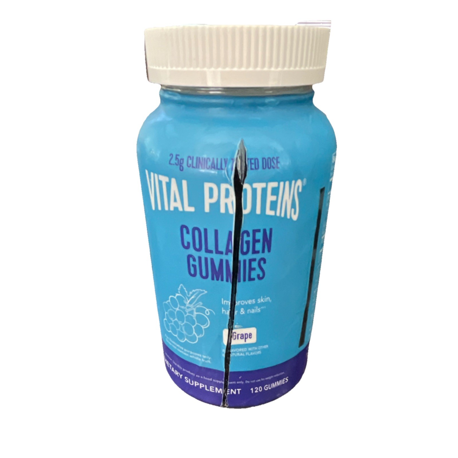 Vital Proteins Collagen Gummies Grape 120ct Exp 05/27 Skin Hair Nail Support