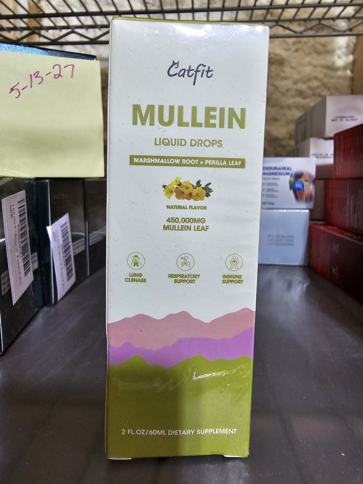 Catfit Mullein Liquid Drops Respiratory & Immune Support Natural 2 fl oz (60 mL)