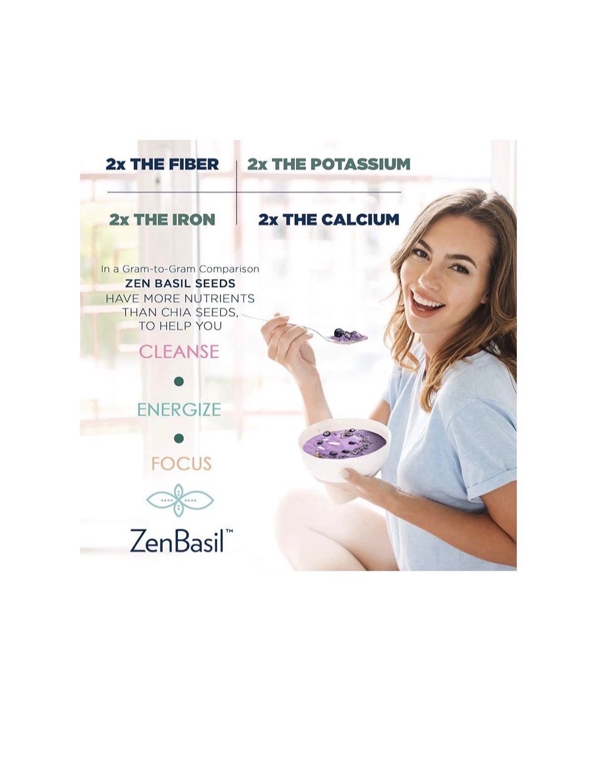 ZenBasil Organic Basil Seeds 14oz. Exp 2027 New Sealed