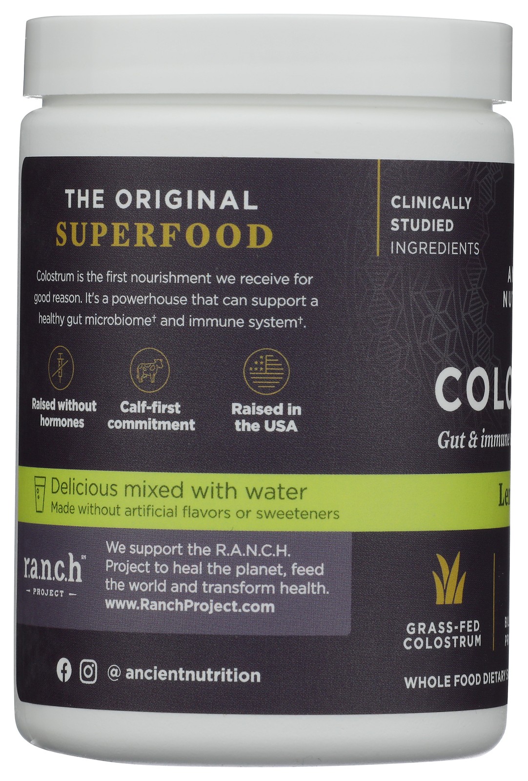 Colostrum Dietary Supplement Lemon Bar Flavor By Ancient Nutrition Powder 1 Pack