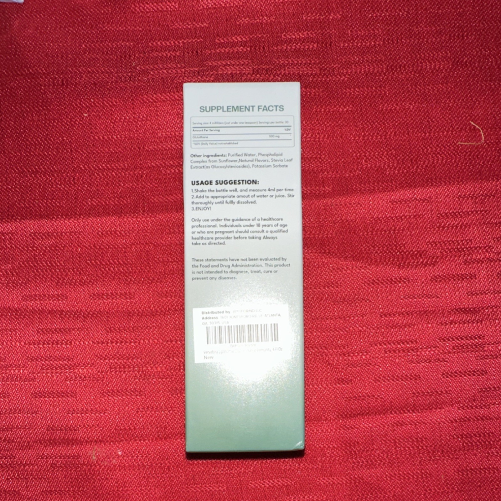 Vervidora Glutathione Liposomal Antioxidant Liquid 4 fl oz (120 mL)