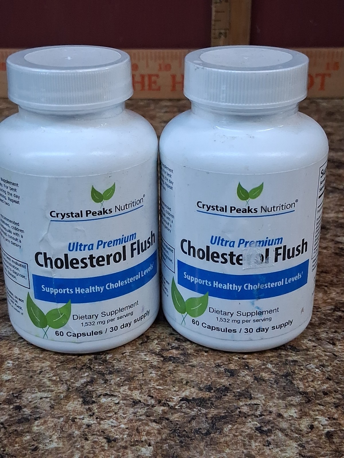 2 Pack CRYSTAL PEAKS NUTRITION Cholesterol Flush 120 Count Total