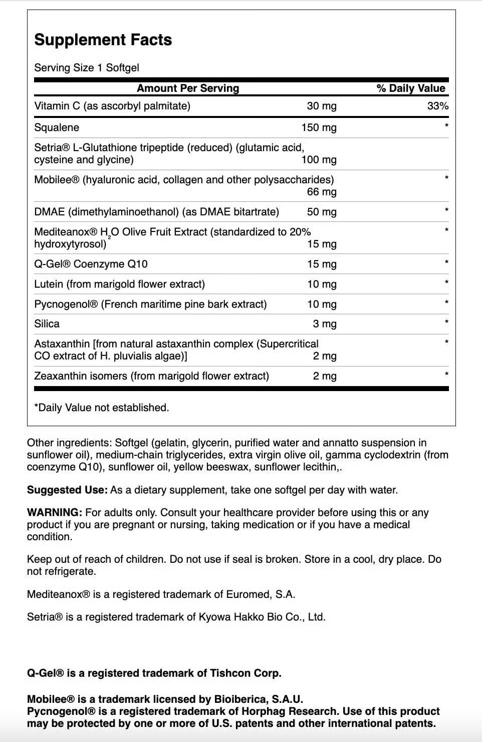 Lee Swanson Signature Line The Skin Pill 30 Softgels