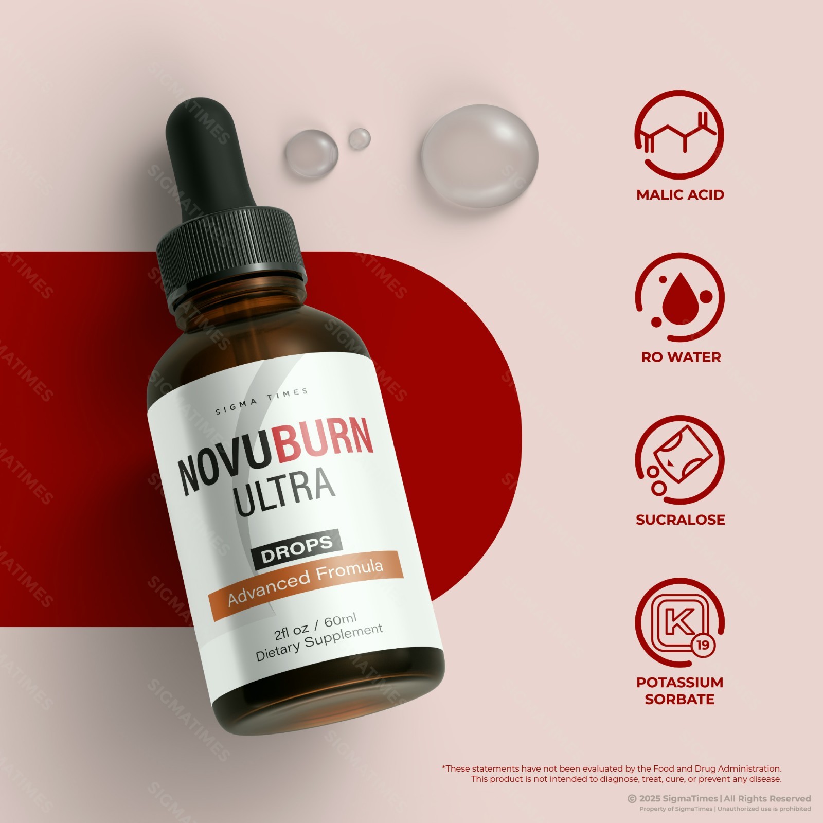 NovuBurn Ultra Drops, Advanced Liquid Supplement, Fat Burning Formula (30 serv)