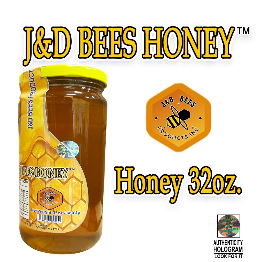J&D BEES HONEY – Honey 32oz Miel