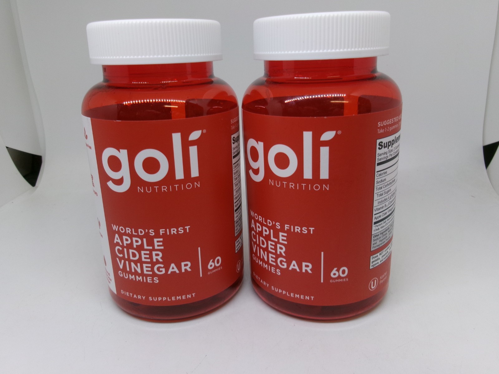 2X Goli Nutrition Apple Cider Vinegar Gummies + B12 60ct Exp 2 and 3/2027