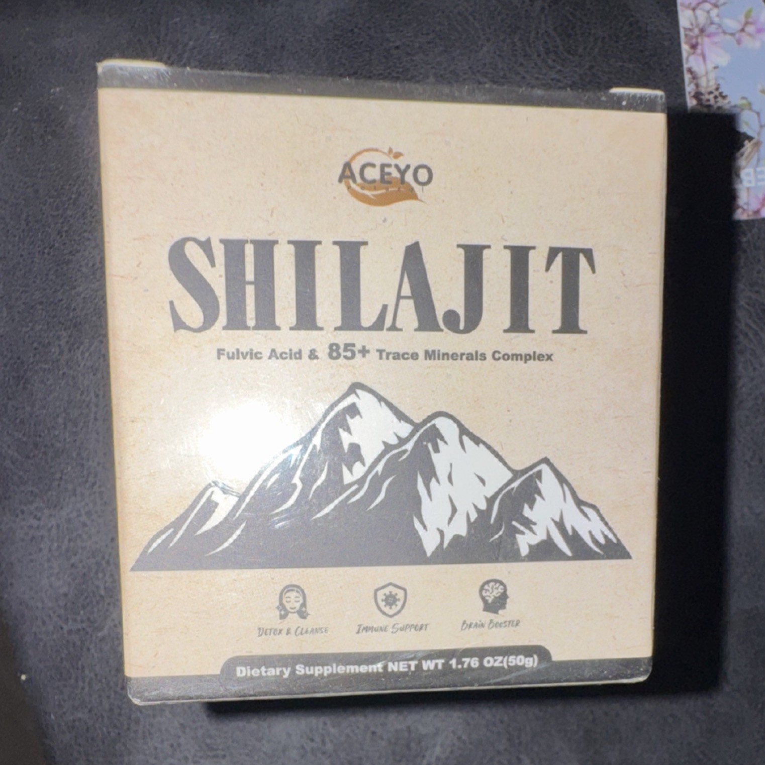 ACEYO Shilajit Resin Fulvic Acid Trace Minerals Soy Free Non-GMO 1.76oz