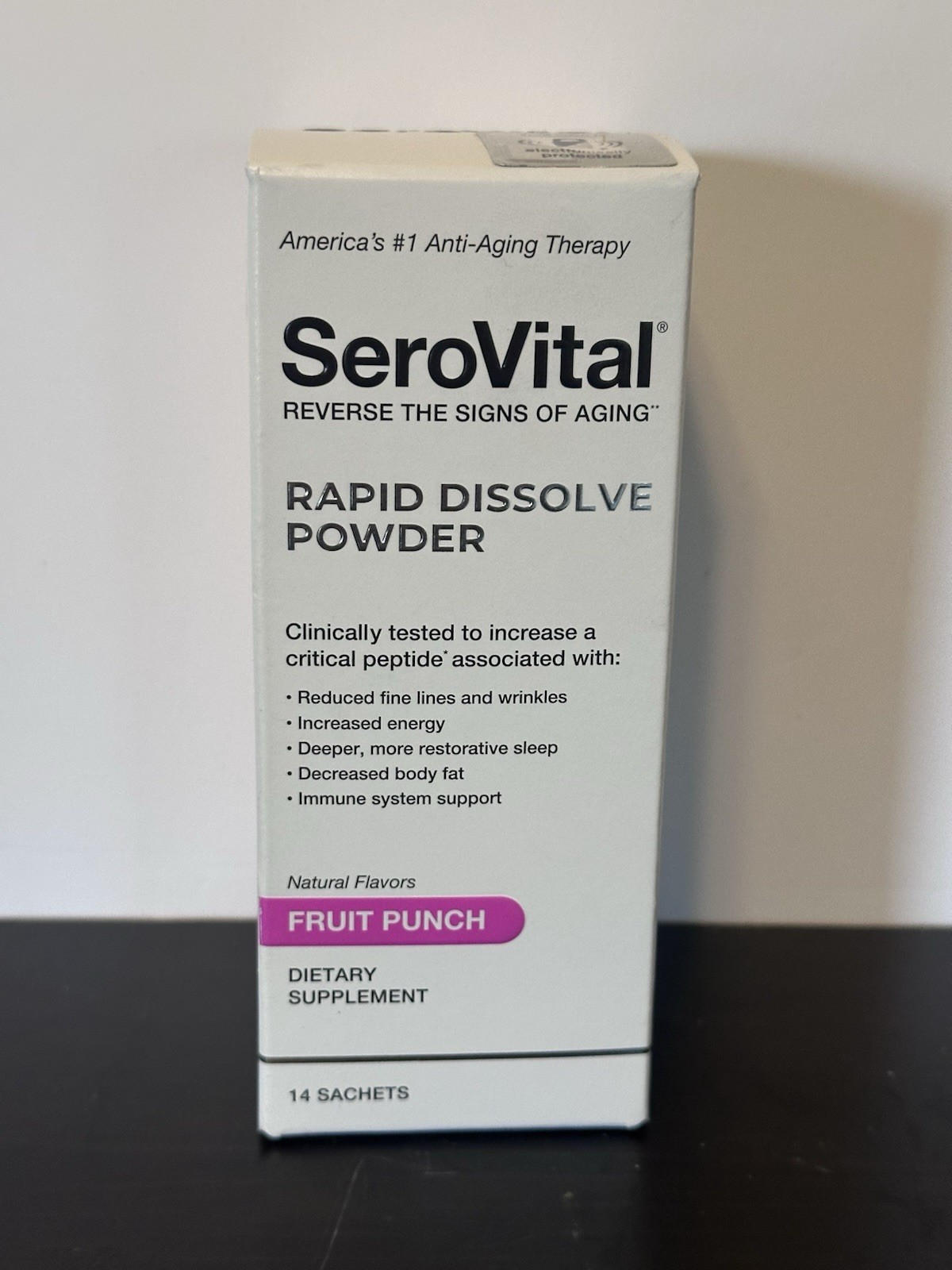 Novex Biotech SeroVital Rapid Dissolve Powder Fruit Punch 14 Packets. 01/25