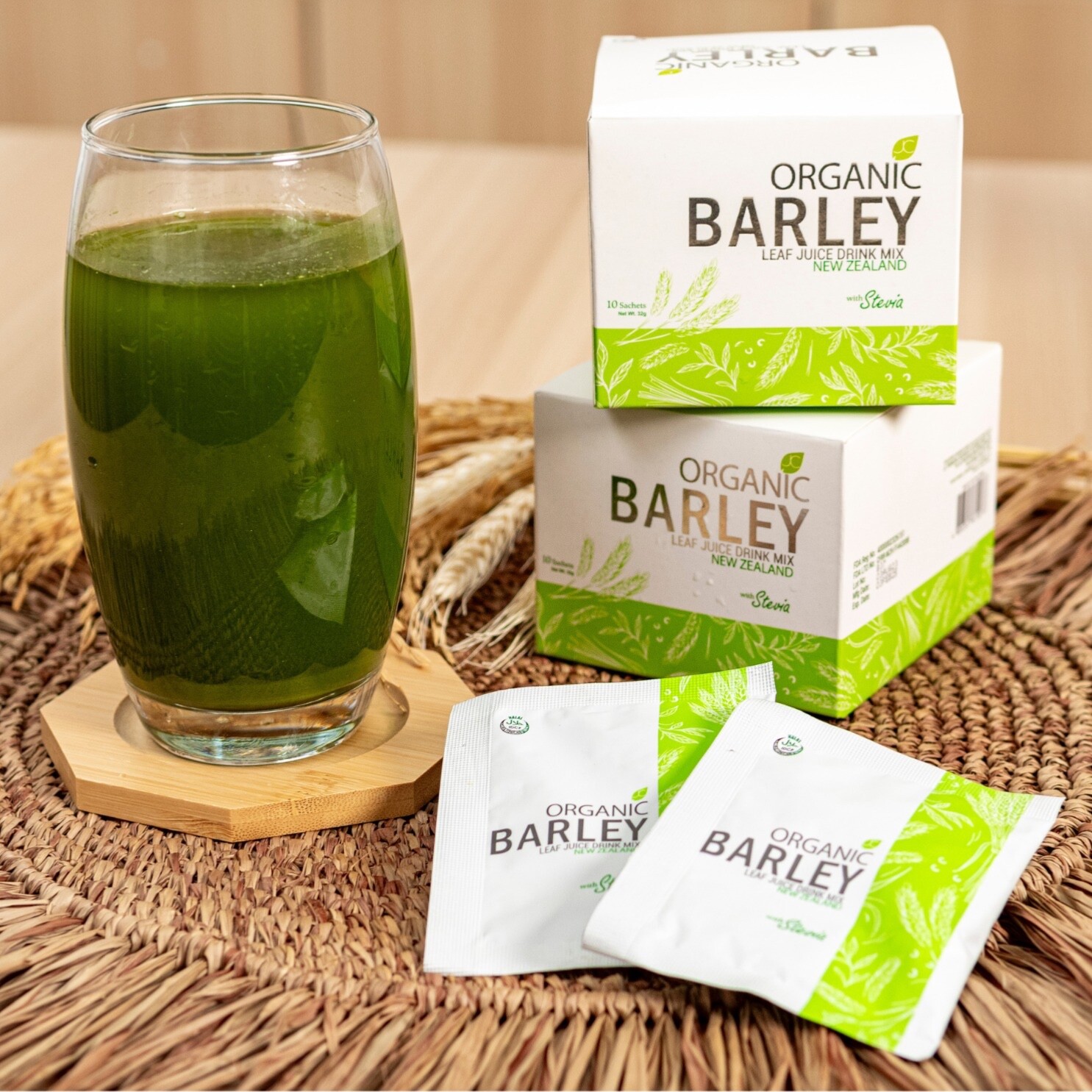 JC pure organic barley power juice with stevia from New Zealand