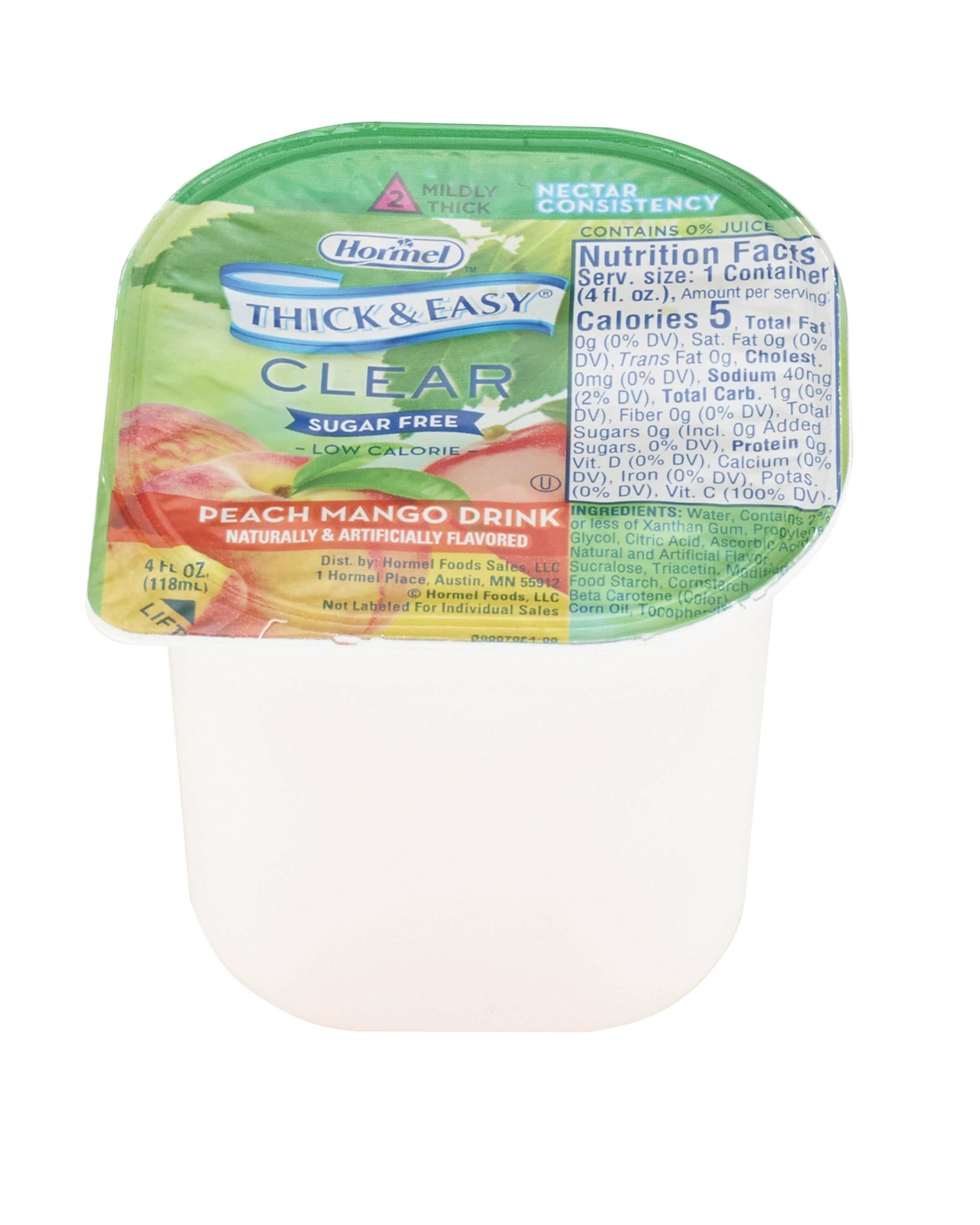Thick and Easy Thickened Nectar Consistency Peach Mango Drink 4 Ounce Case of 24