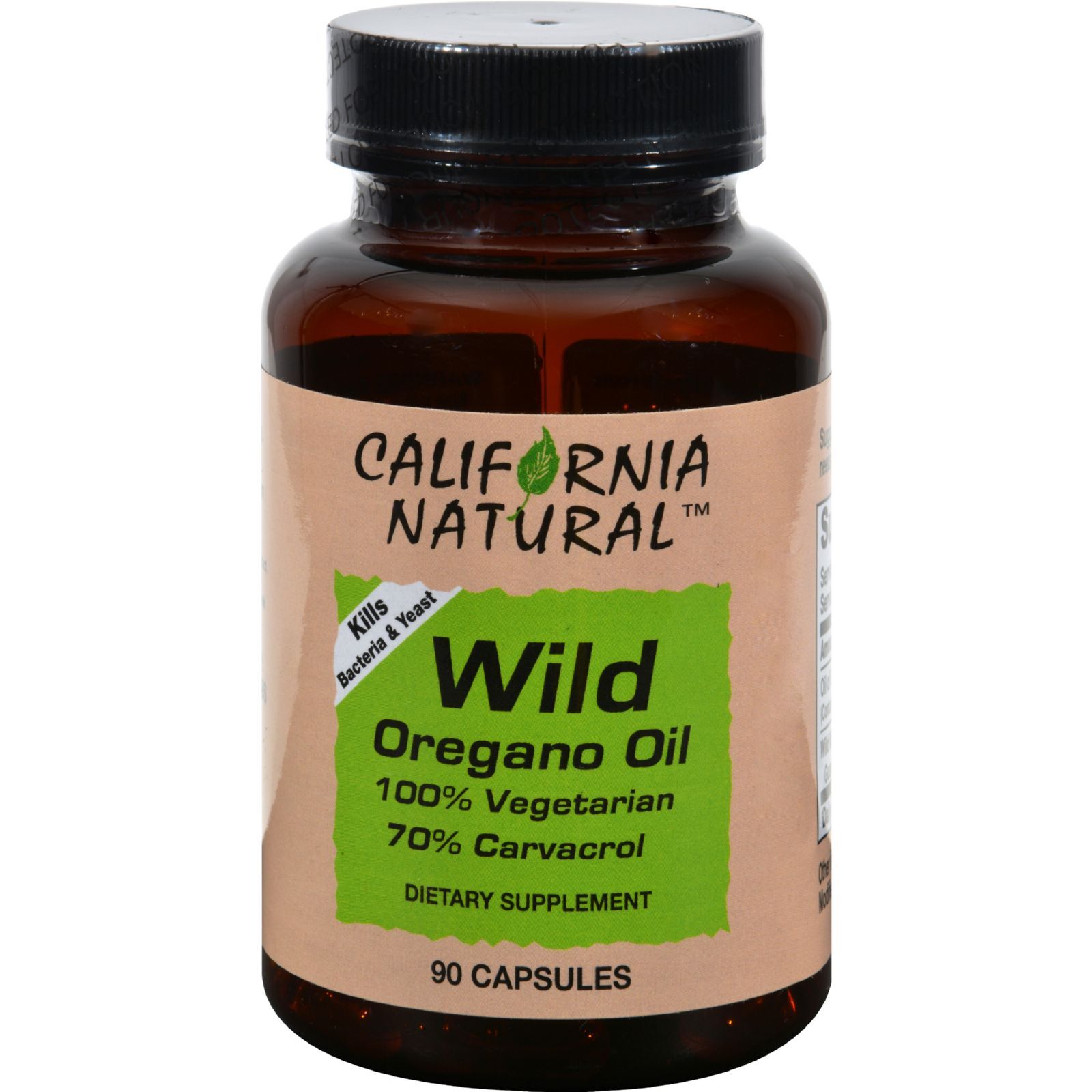 California Natural Wild Oregano Oil Veggie Capsule Dietary Supplement 90 Count