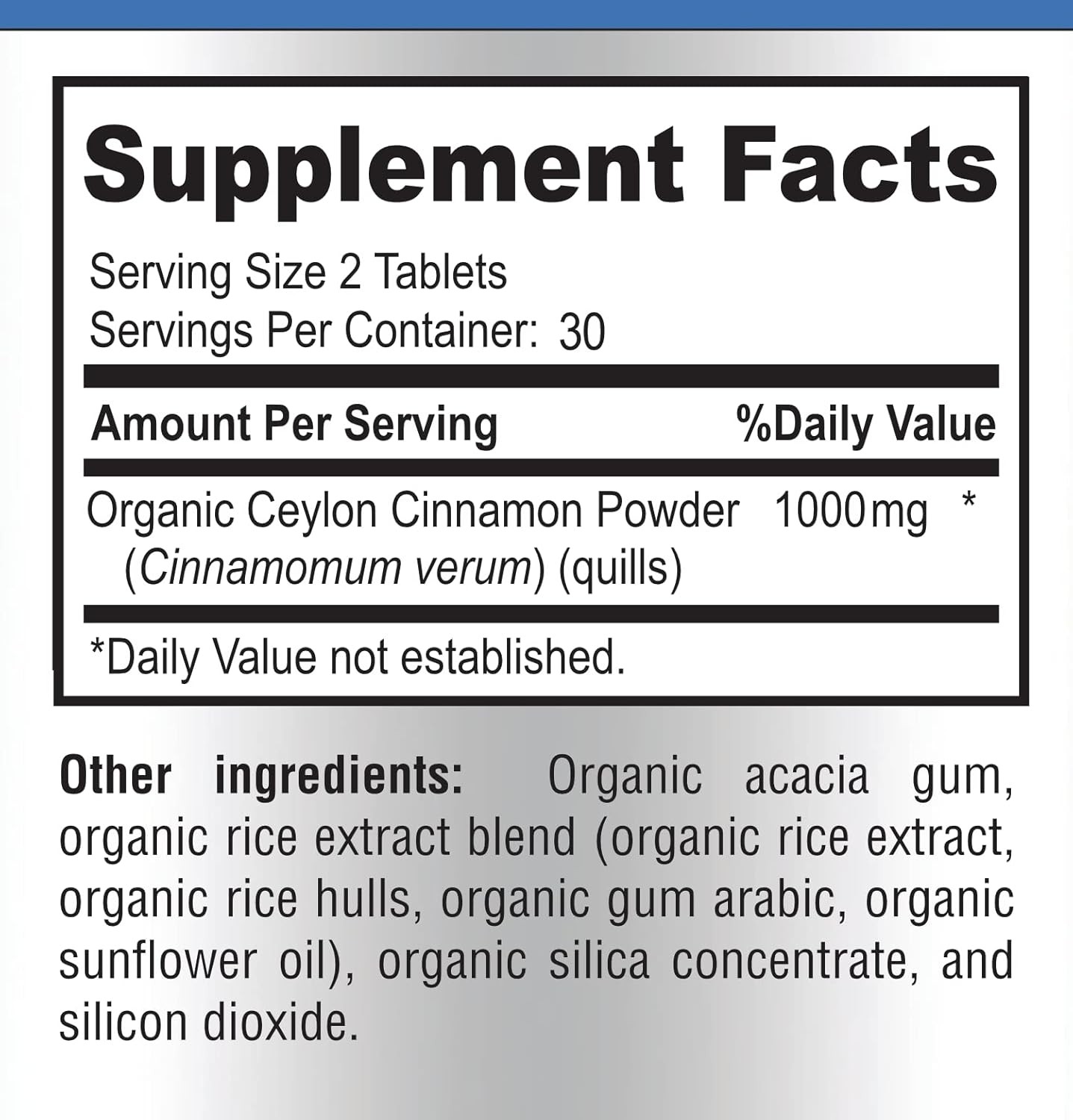 Organic Ceylon Cinnamon – 1000Mg per Serving, Certified Organic True Cinnamon Su