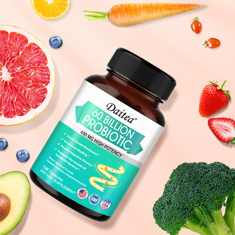 60 Billion Probiotics 450 Mg For Healthy Digestive Balance