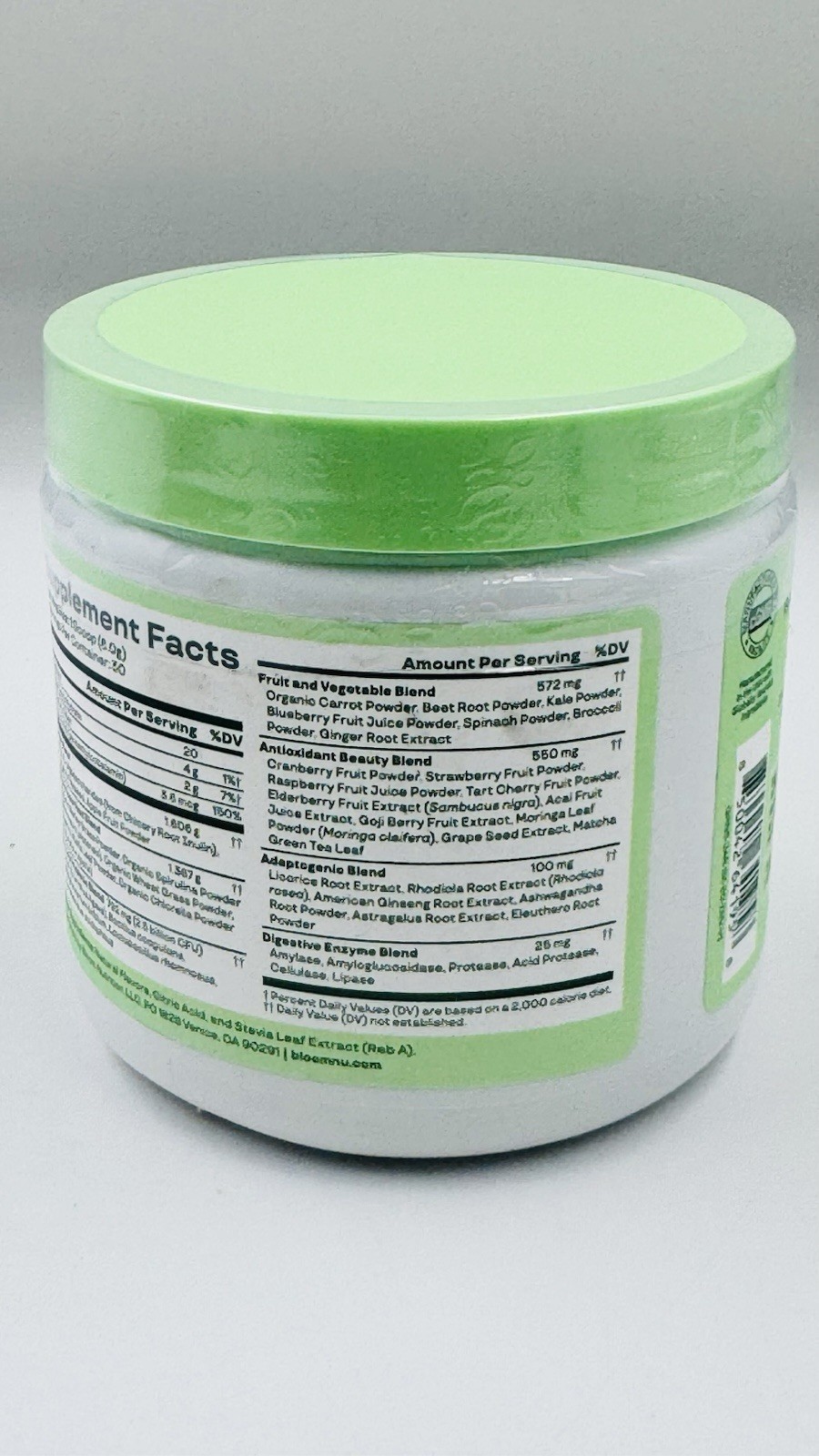 Bloom Greens & Superfoods Strawberry Kiwi Powder 6.39oz Gluten-Free Exp: 12/2026