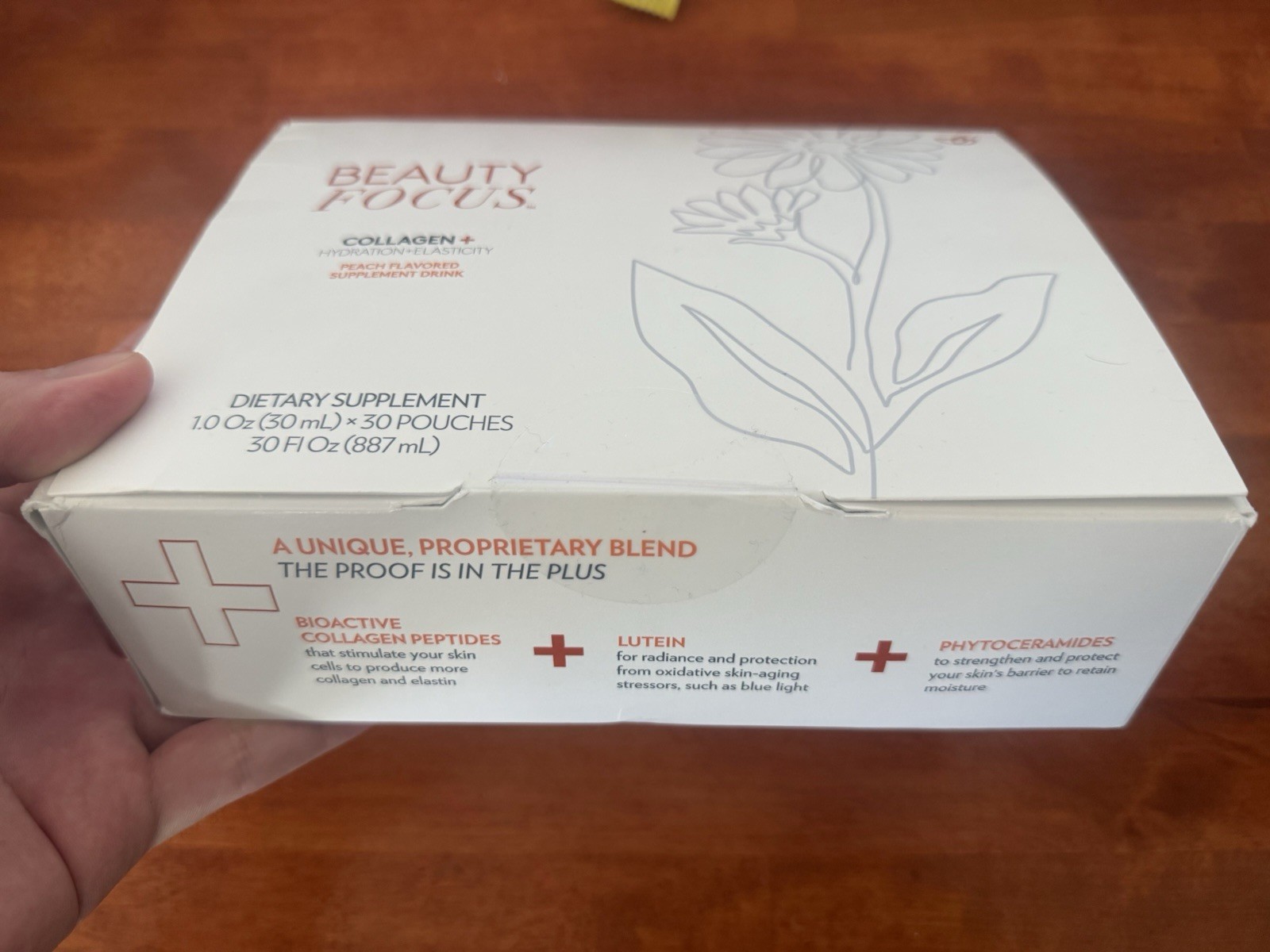 Nu Skin Beauty Focus Collagen Peach Hydration Elasticity Supplement Drink 04/26