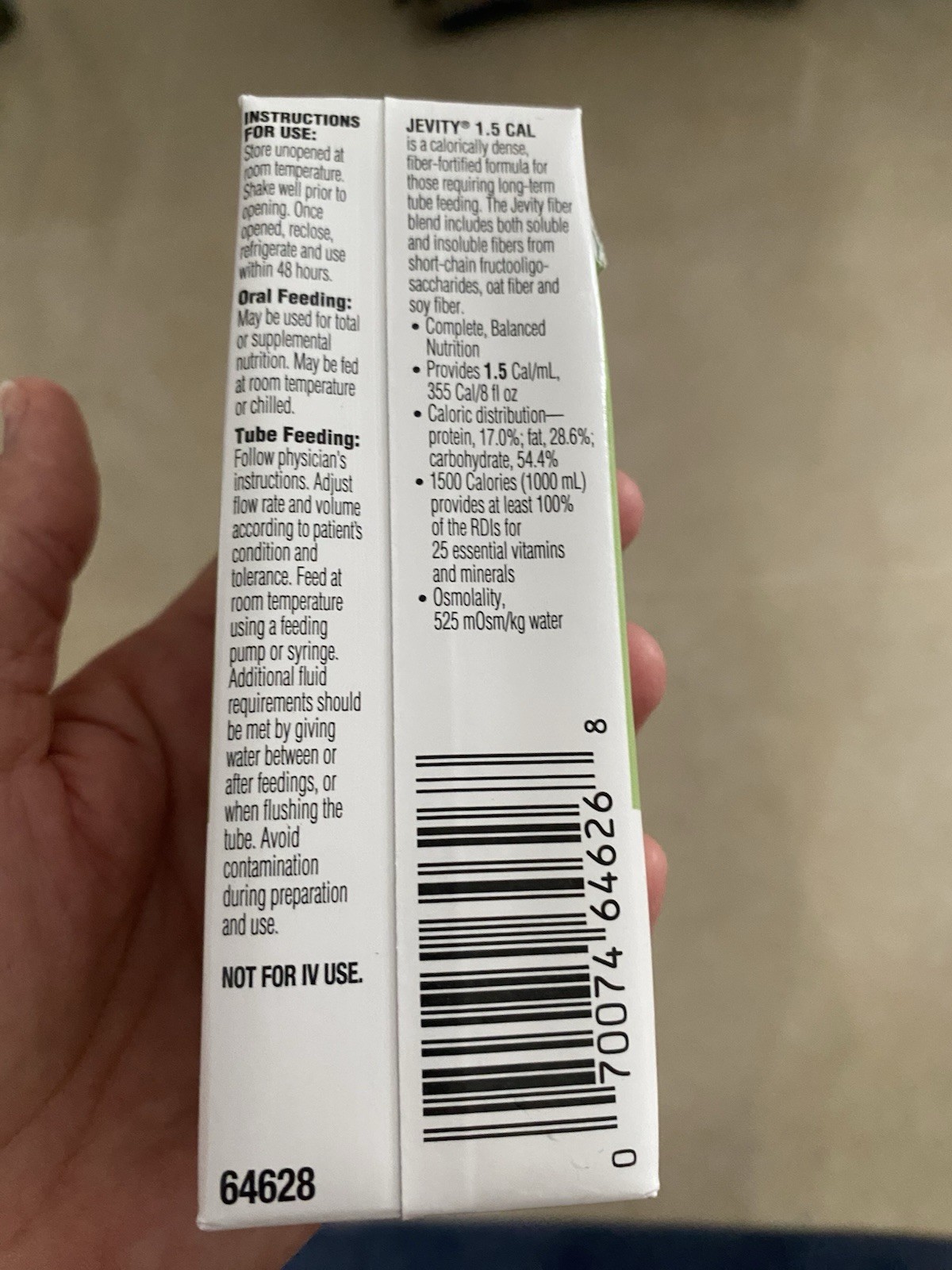 Jevity 1.5 Cal 1 case of 24 X 8 fl oz FREE SHIPPING Exp. 12/26