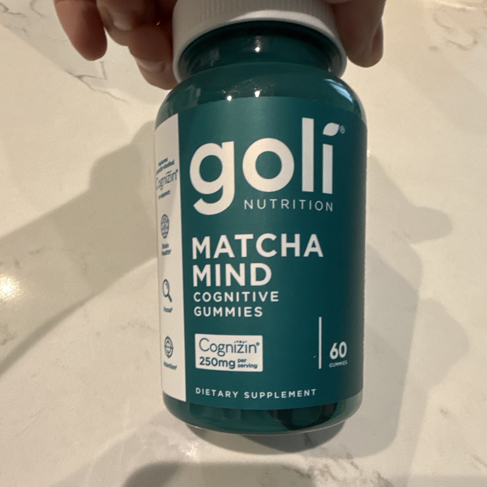 Goli Matcha Mind Cognitive Gummies Matcha 60 Ct 250mg Vegan Non-GMO 08/2027