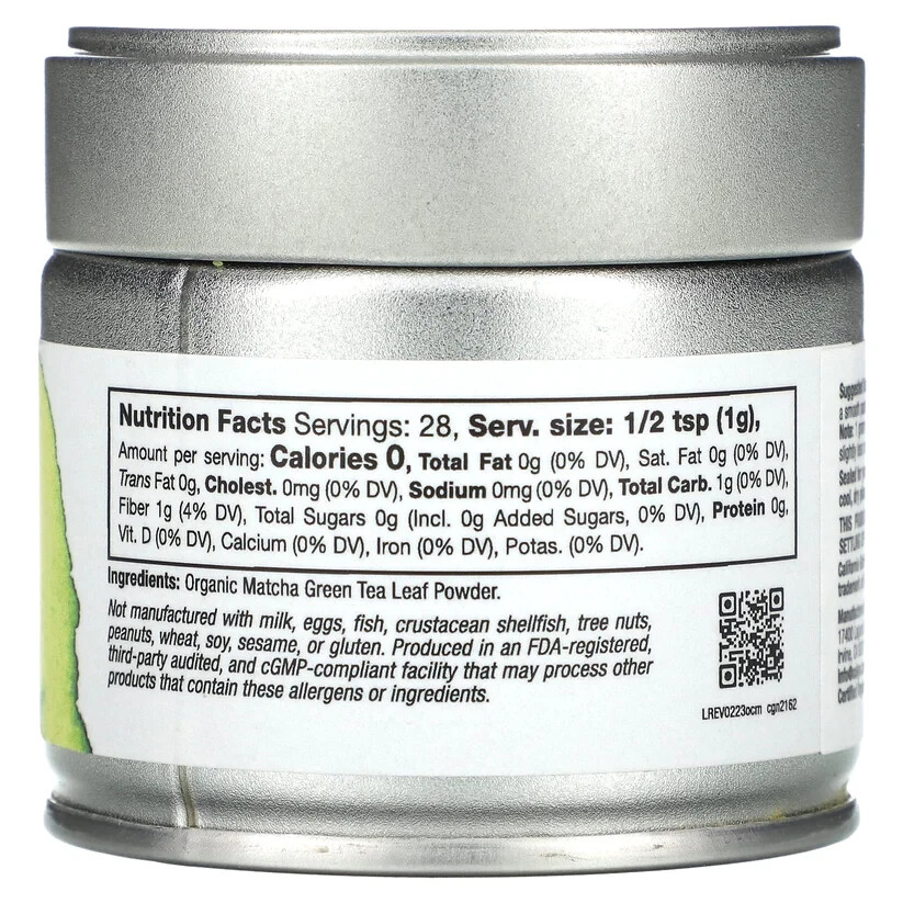 California Gold Nutrition Matcha Road Organic Ceremonial Green Tea 28g NEW