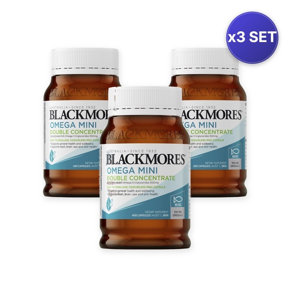 Omega Mini Double Concentrate 400 Capsules – Daily Wellness Support – 3 Pack