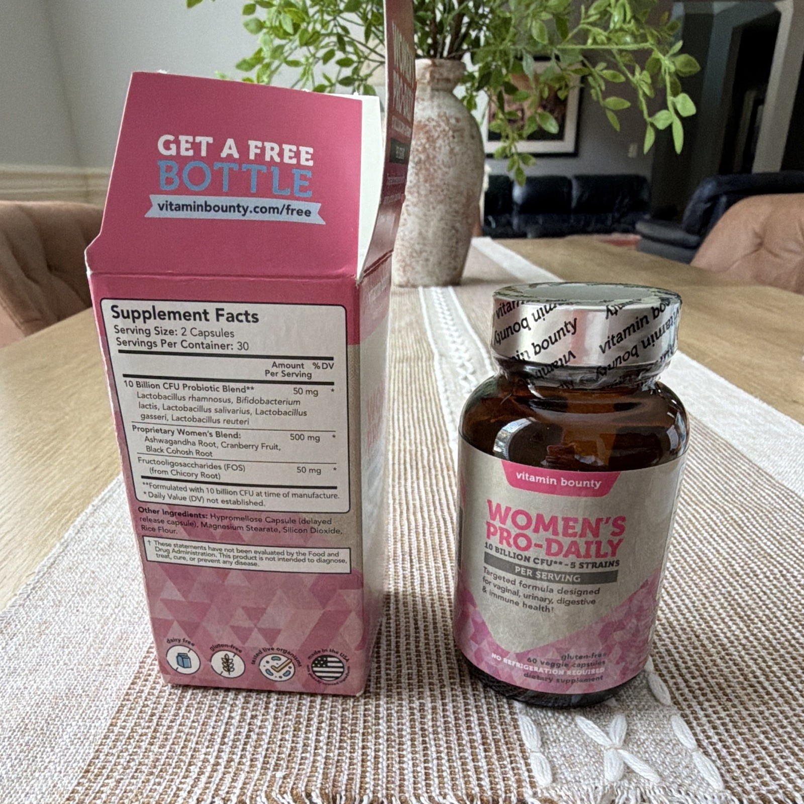 Vitamin Bounty Women’s Pro-Daily Probiotic 10 Billion CFU 60 Capsules Delayed