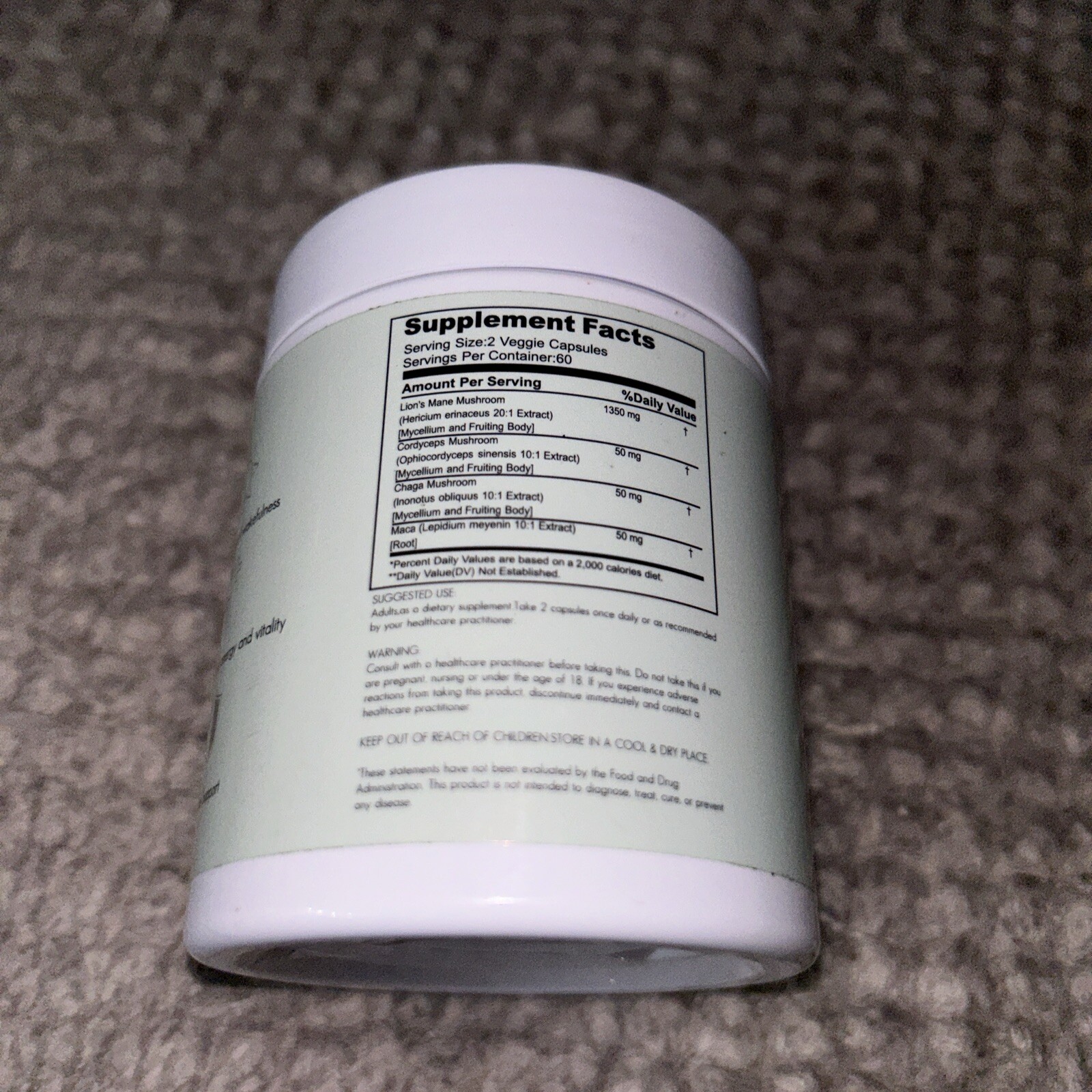 Mushroom Daytime Support Lions Mane 120 Capsules 09/2025