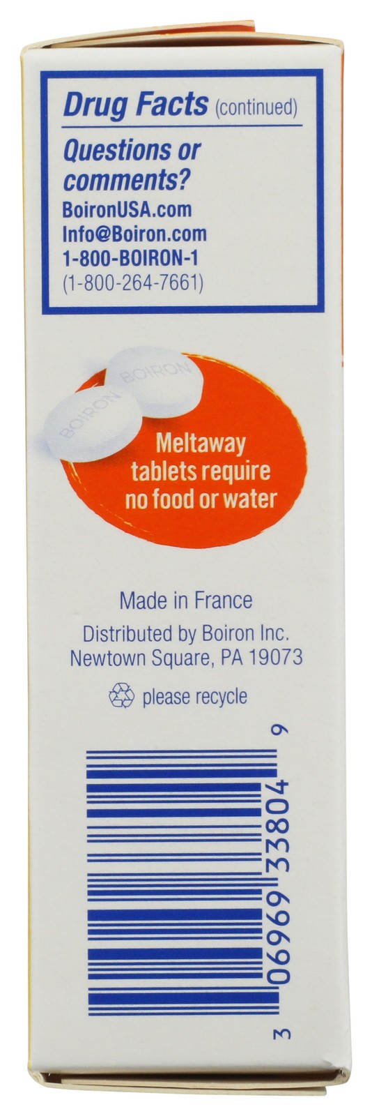 Boiron Sinus Calm Homeopathic Meltaway Tablets Pressure Relief 1 Pack