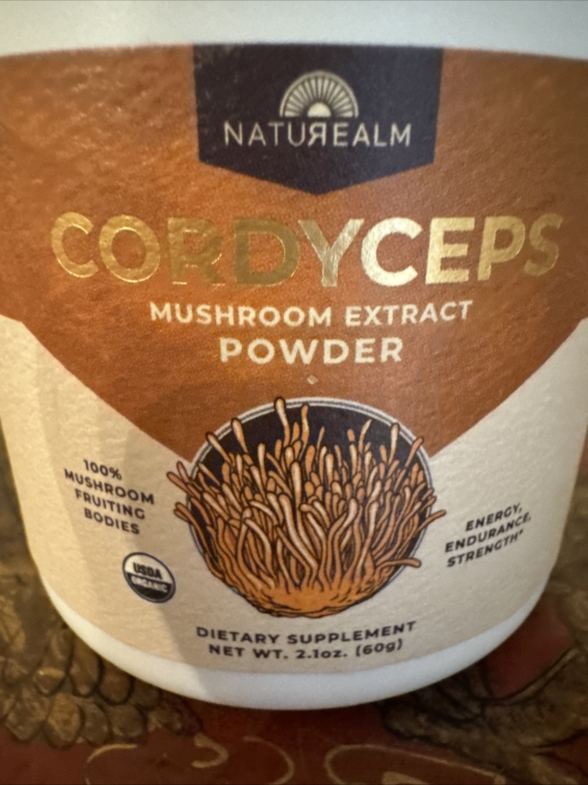 Naturealm Cordyceps Mushroom Extract Powder, Dietary Supplement, 2.1oz
