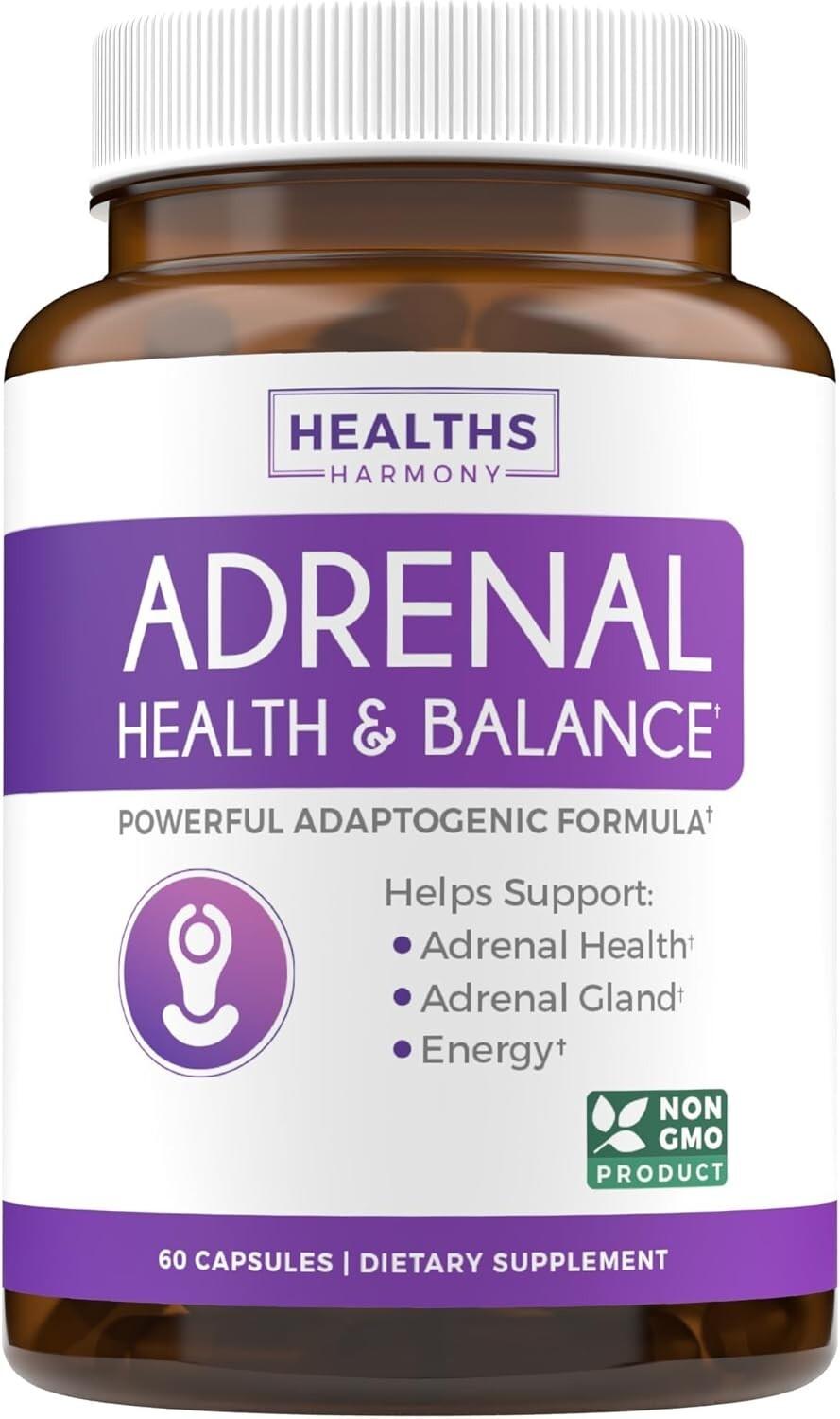 Health’s Harmony Adrenal Support Cortisol Manager Powerful Adrenal Health 60ct