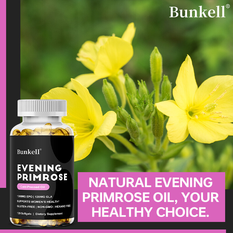 Evening Primrose Oil 1300 mg with GLA 30/60/120 Softgel Oil Supplement